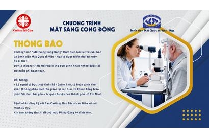 CHƯƠNG TRÌNH “ MẮT SÁNG CỘNG ĐỒNG”