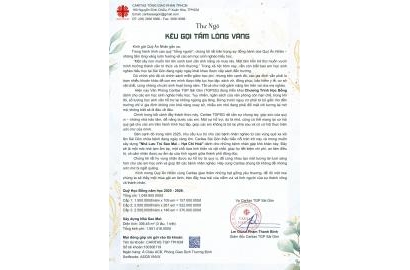 Thư Ngỏ - KÊU GỌI TẤM LÒNG VÀNG